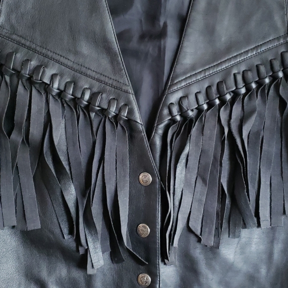 Vintage Neutral Zone Leather Fringe Vest - Picture 2 of 7